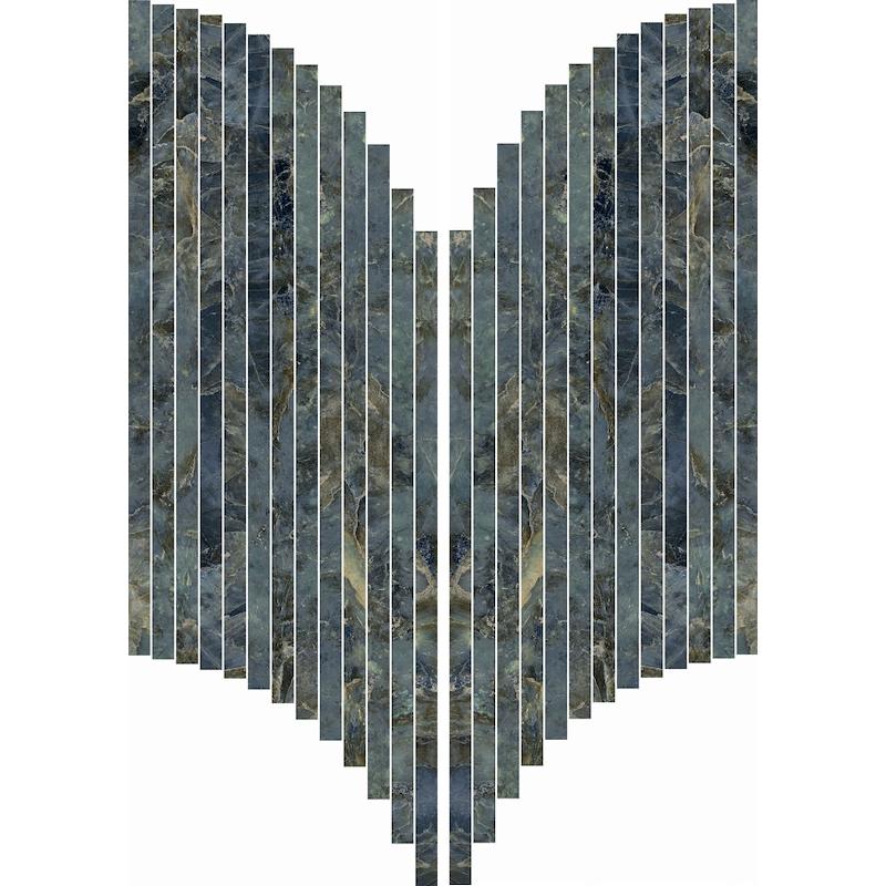 ABK SENSI SIGNORIA Mosaico Ventaglio Labradorite  28x60 cm 8.5 mm Lux 