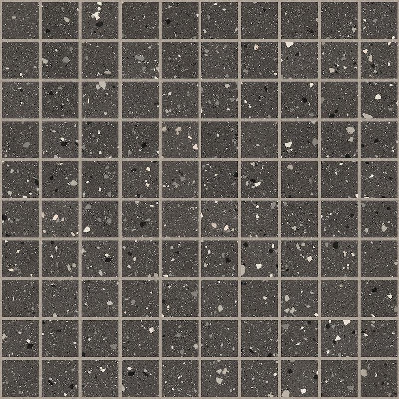 Floor Gres EARTHTECH/ CARBON FLAKES MOSAICO 3X3  30x30 cm 9 mm Glossy 